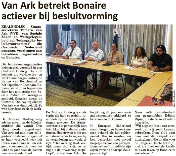 Amigoe04102019_Van-Ark-betrekt-Bonaire-actiever-bij-besluitvorming